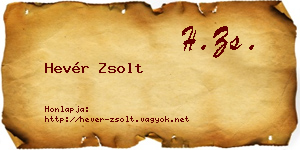 Hevér Zsolt névjegykártya